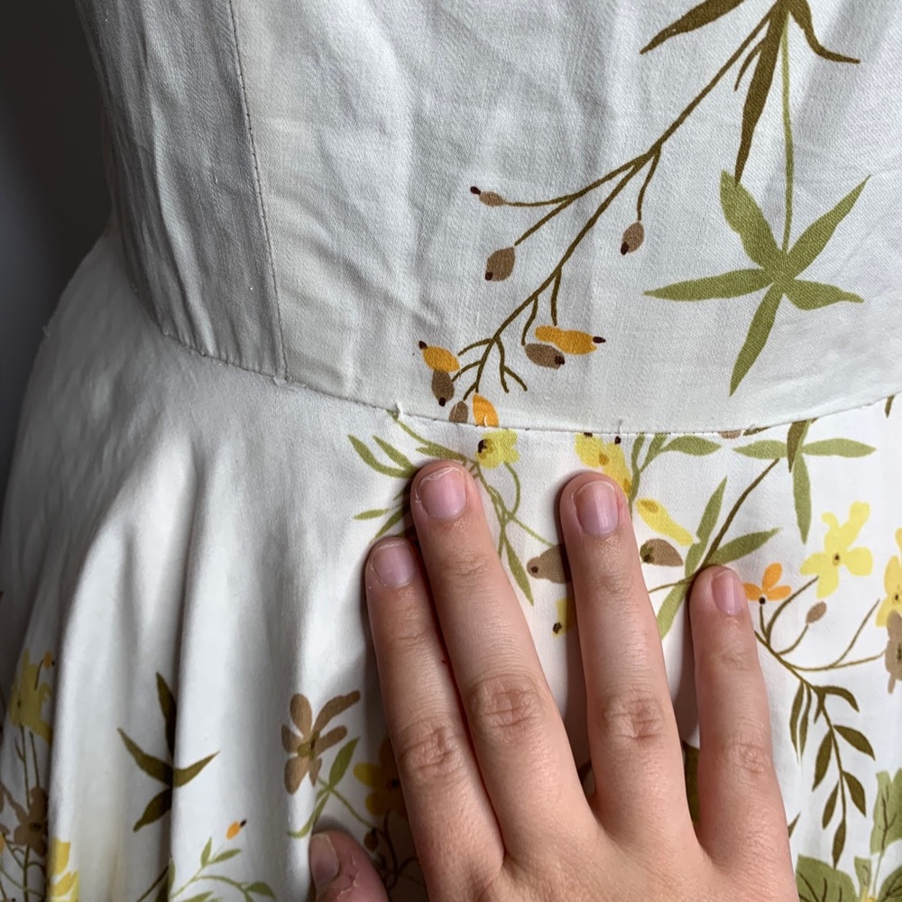 RARE 50s vintage marigold dress - Picture 3 of 11